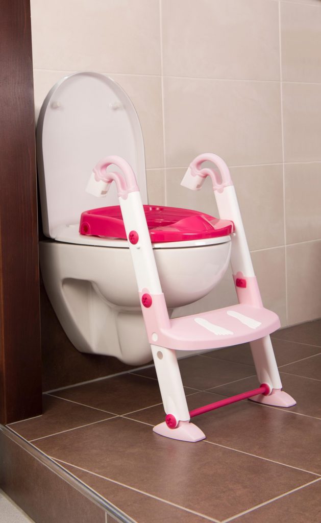 KidsKit WC fellépő lépcső, bili és szűkítő, 3 az 1-ben, fehér-rózsaszín
