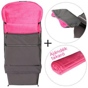 COMBI PREMIUM 3 az 1-ben téli bundazsák SZETT, fekete/fukszia